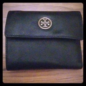 Tory Burch Black Wallet w/Removable Coin Pouch